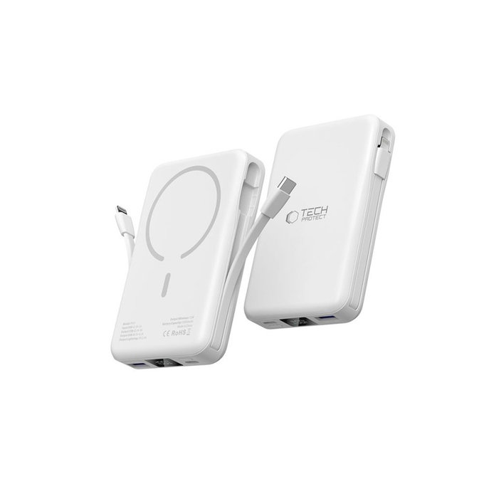 Powerbank PB31 Lifemag MagSafe 10000mAh, fehér, Tech-Protect