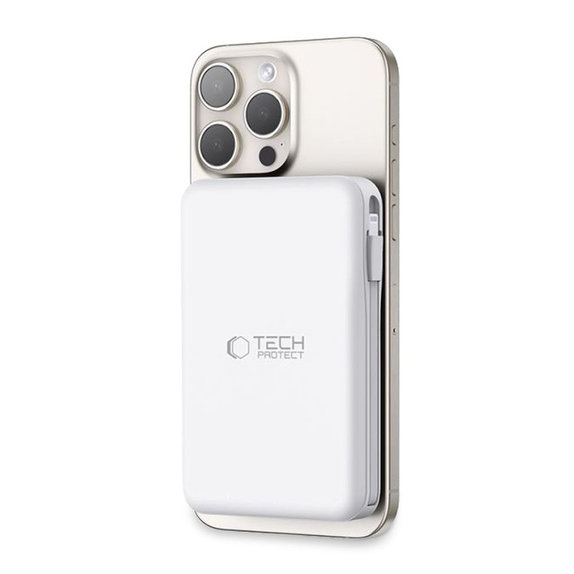 Powerbank PB31 Lifemag MagSafe 10000mAh, fehér, Tech-Protect
