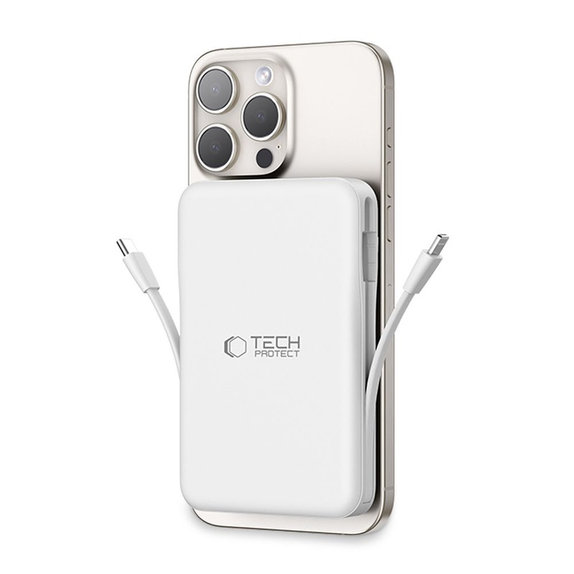 Powerbank PB31 Lifemag MagSafe 10000mAh, fehér, Tech-Protect