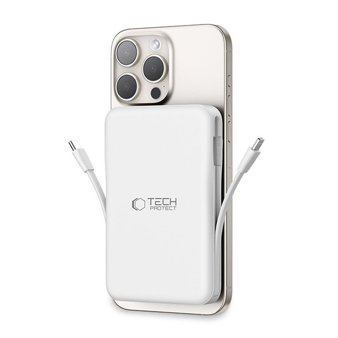 Powerbank PB31 Lifemag MagSafe 10000mAh, fehér, Tech-Protect