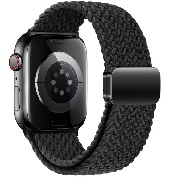 Szíj Nylonmag Apple Watch 8 / 9 / 10 / 11 / SE / Ultra (44 / 45 / 46 / 49 mm), fekete, Tech-Protect