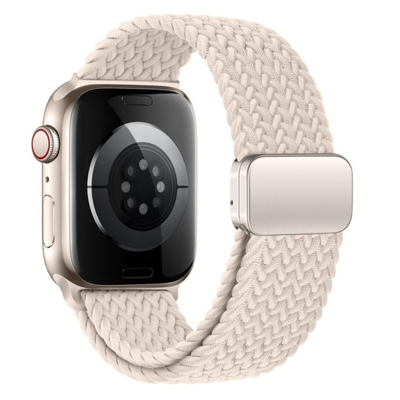 Szíj Nylonmag Apple Watch 8 / 9 / 10 / 11 / SE (40 / 41 / 42 mm), Natural Titanium, Tech-Protect