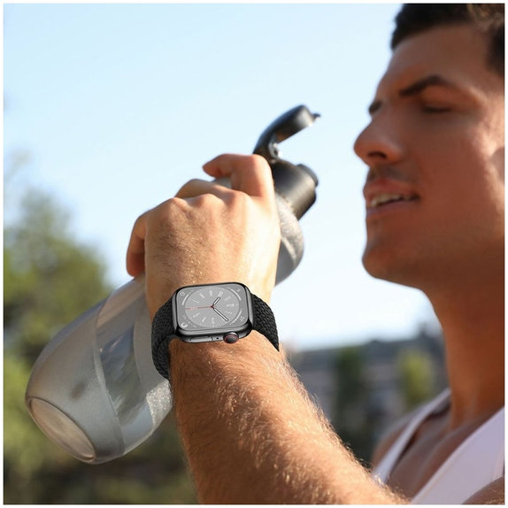 Szíj Nylonmag Apple Watch 8 / 9 / 10 / 11 / SE (40 / 41 / 42 mm), Natural Titanium, Tech-Protect