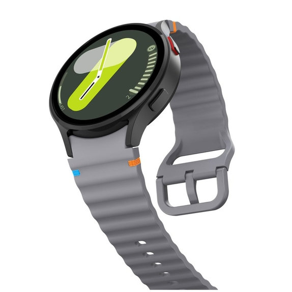 Szíj Silicone Sport Samsung Watch 4 / 5 / 5 Pro / 6 / 7 / FE, Crayon Grey, Tech-Protect