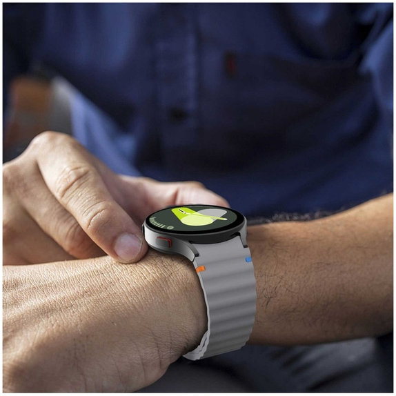 Szíj Silicone Sport Samsung Watch 4 / 5 / 5 Pro / 6 / 7 / FE, Crayon Grey, Tech-Protect