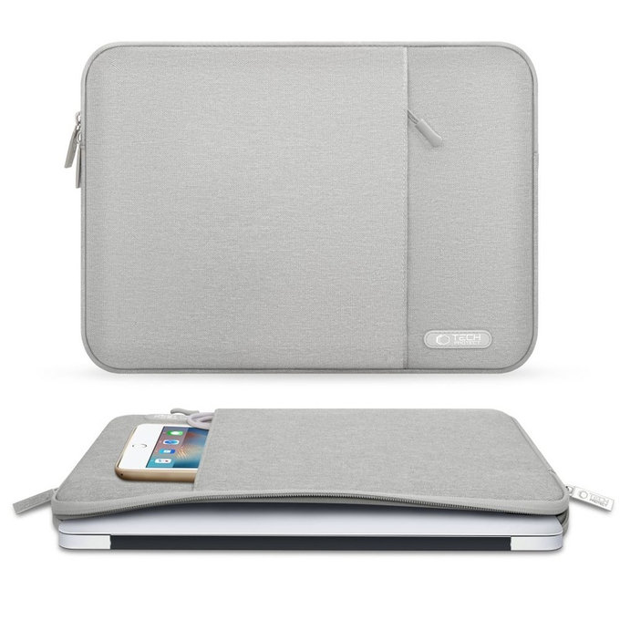 Laptoptok Sleevy 13-14, Crayon Grey, Tech-Protect