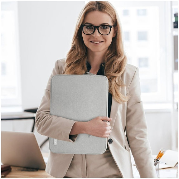 Laptoptok Sleevy 13-14, Crayon Grey, Tech-Protect
