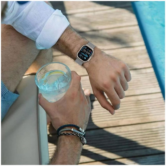 Szíj Milano Apple Watch 8 / 9 / 10 / 11 / SE / Ultra (44 / 45 / 46 / 49 mm), Titanium, Tech-Protect