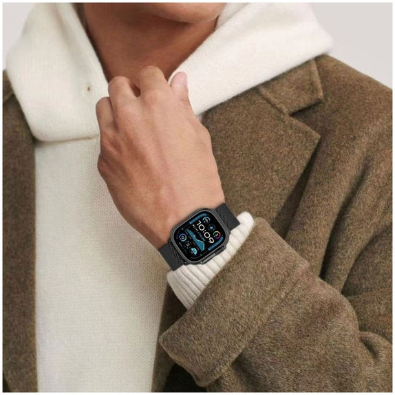 Szíj Milano Apple Watch 8 / 9 / 10 / 11 / SE / Ultra (44 / 45 / 46 / 49 mm), Titanium, Tech-Protect