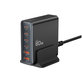Hálózati töltő DC80W-GAN 6-PORT PD 80W / QC3.0, fekete, Tech-Protect