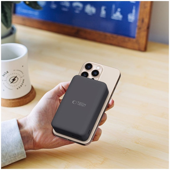 Powerbank PB12 Lifemag MagSafe 20000mAh, fekete, Tech-Protect
