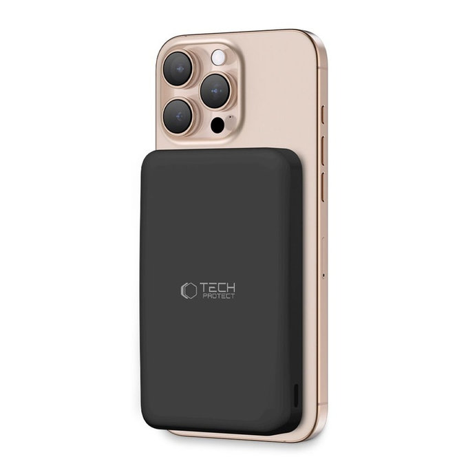Powerbank PB24 Lifemag Qi2 MagSafe 10000mAh, fekete, Tech-Protect