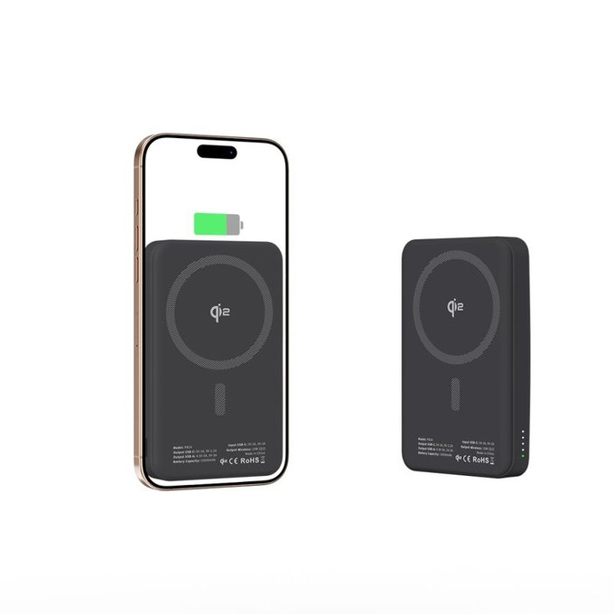 Powerbank PB24 Lifemag Qi2 MagSafe 10000mAh, fekete, Tech-Protect