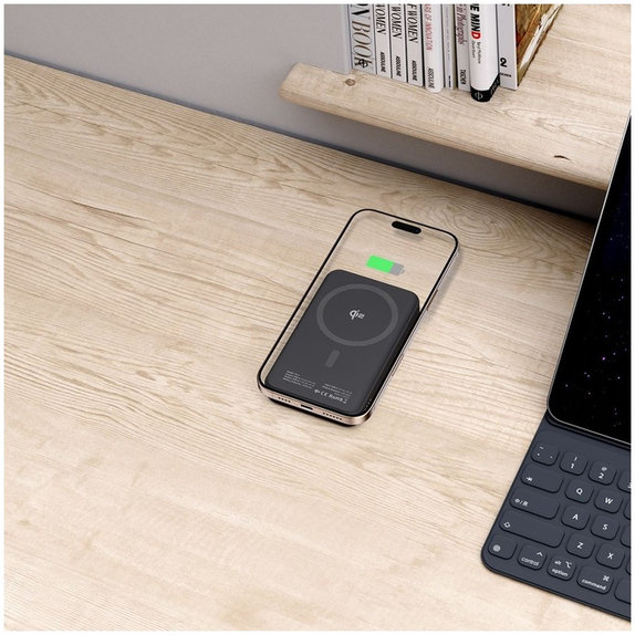 Powerbank PB24 Lifemag Qi2 MagSafe 10000mAh, fekete, Tech-Protect