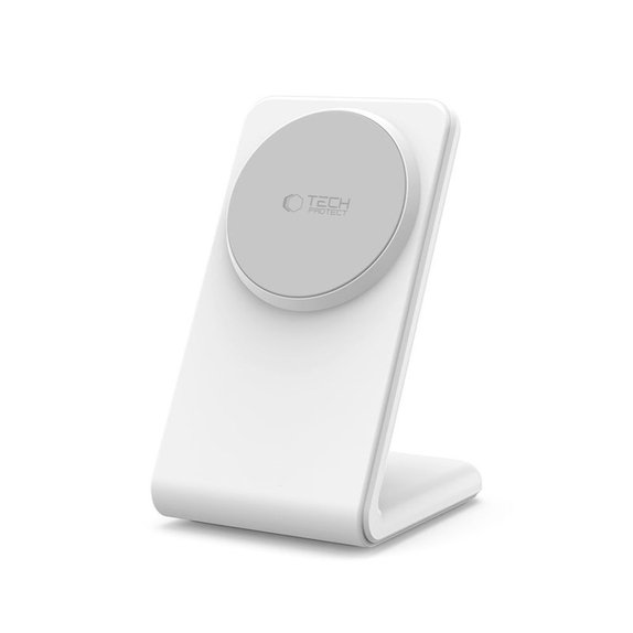 Vezeték nélküli töltő QI15W-A38 Magnetic MagSafe, fehér, Tech-Protect
