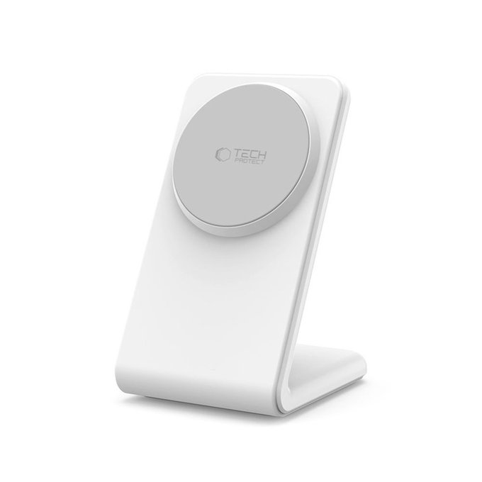 Vezeték nélküli töltő QI15W-A38 Magnetic MagSafe, fehér, Tech-Protect