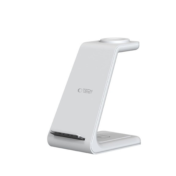 Vezeték nélküli töltő QI15W-A36 3IN1 for Apple, fehér, Tech-Protect
