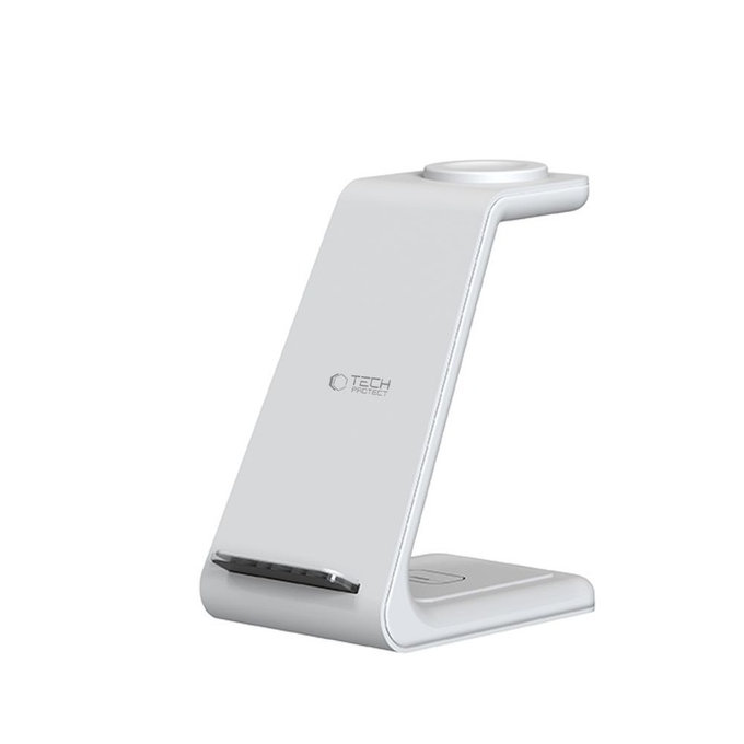 Vezeték nélküli töltő QI15W-A36 3IN1 for Apple, fehér, Tech-Protect