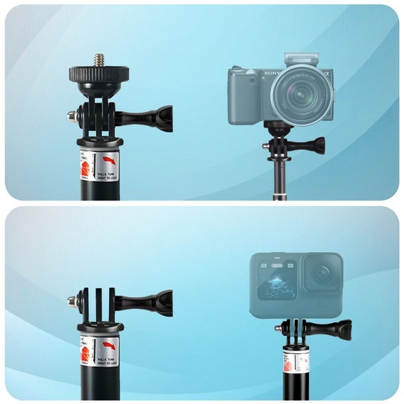 Selfie bot állvánnyal GA100 GoPro / DJI / INSTA360, fekete, Tech-Protect