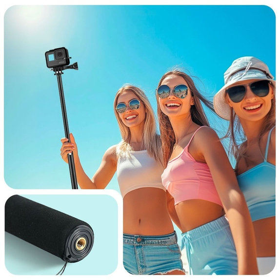 Selfie bot állvánnyal GA100 GoPro / DJI / INSTA360, fekete, Tech-Protect