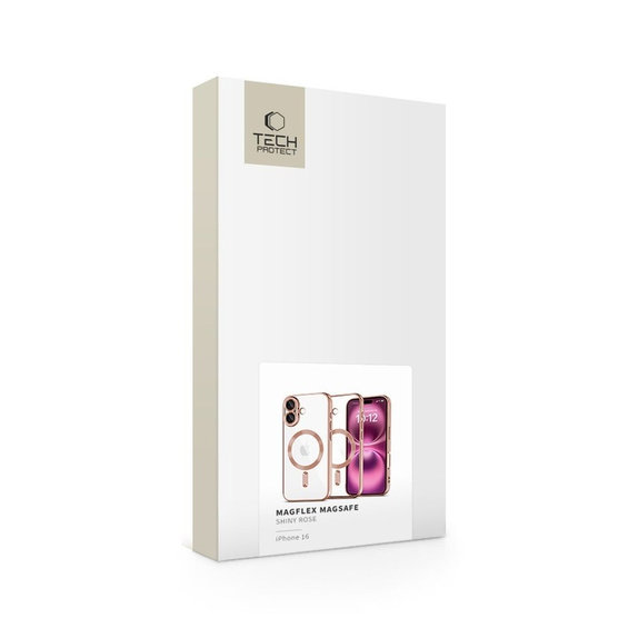 Tok MagFlex MagSafe iPhone 16 Shiny Rose, Tech-Protect