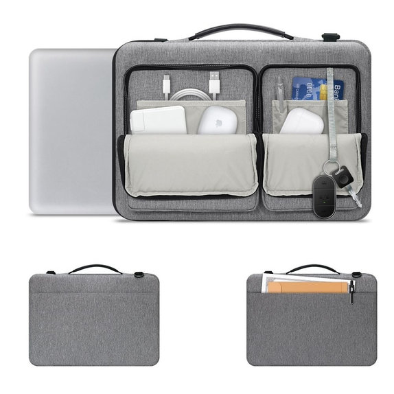 Laptoptok Defender Bag 13-14, Crayon Grey, Tech-Protect