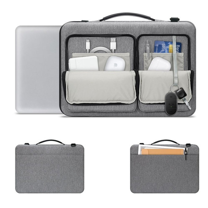 Laptoptok Defender Bag 13-14, Crayon Grey, Tech-Protect
