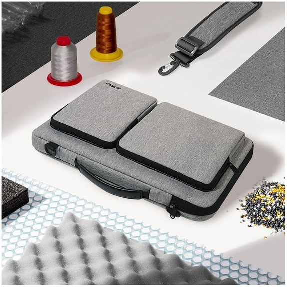 Laptoptok Defender Bag 13-14, Crayon Grey, Tech-Protect