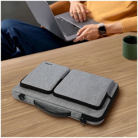 Laptoptok Defender Bag 13-14, Crayon Grey, Tech-Protect