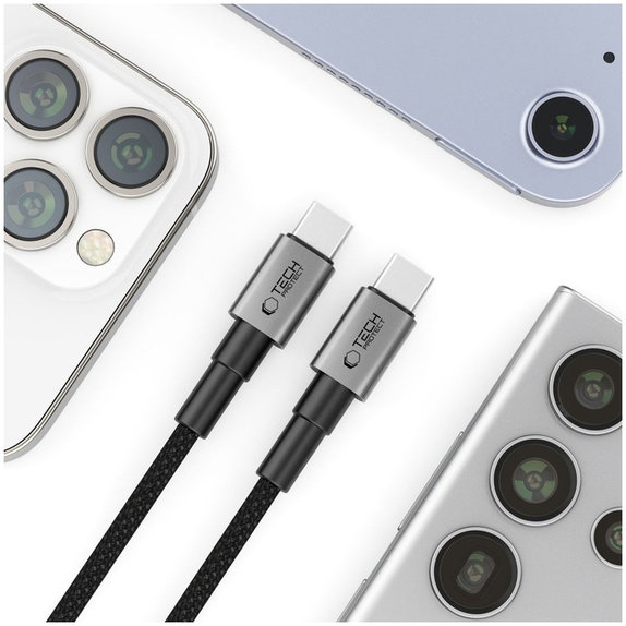 Kábel Ultraboost Dna USB-C Cable PD 100W / 5A 300cm, Iron Grey, Tech-Protect