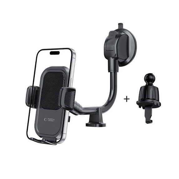 Autós tartó V8 Universal Long Arm Dashboard & Windshield, fekete, Tech-Protect