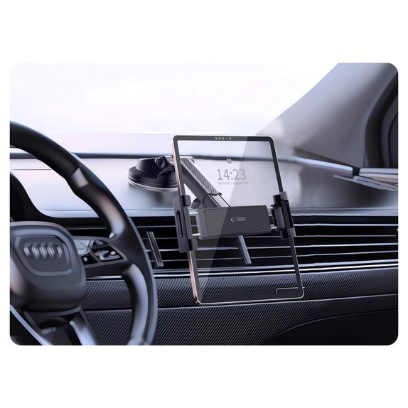 Autós tartó V4 Universal Windshield & Dashboard for Tablet, fekete, Tech-Protect