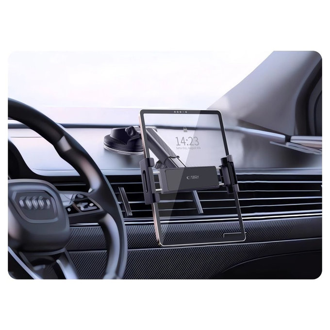 Autós tartó V4 Universal Windshield & Dashboard for Tablet, fekete, Tech-Protect
