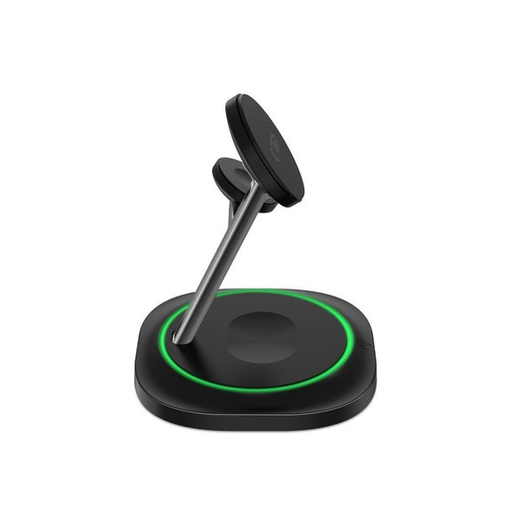 Vezeték nélküli töltő QI15W-A46 3IN1 Magnetic MagSafe, fekete, Tech-Protect