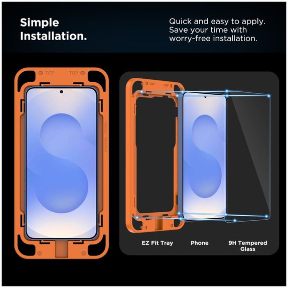 Edzett üveg Quick Set+ 2-PACK Samsung S24 / S25, átlátszó, Tech-Protect