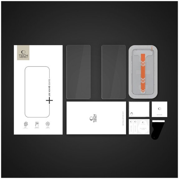 Edzett üveg Quick Set+ 2-PACK Samsung S24 / S25, átlátszó, Tech-Protect