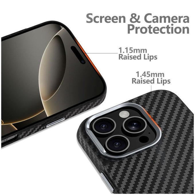 Tok Ion Carbon MagSafe Samsung S25 Ultra, fekete/ezüst, Tech-Protect