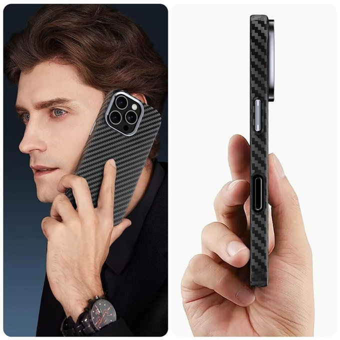 Tok Ion Carbon MagSafe Samsung S25 Ultra, fekete/ezüst, Tech-Protect