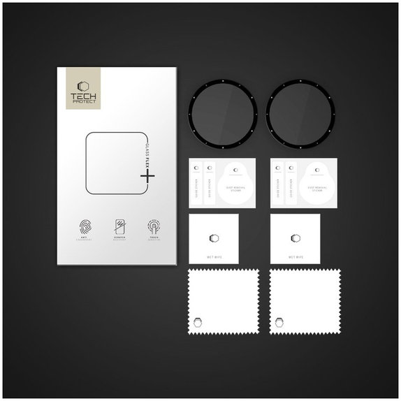 Hibrid üveg Glass Flex+ 2-PACK Garmin Venu 3, fekete, Tech-Protect