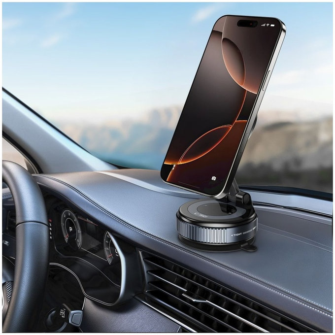 Autós tartó N60 Magnetic MagSafe Windshield & Dashboard, fekete, Tech-Protect