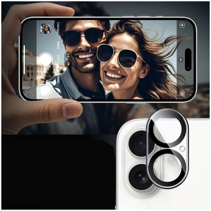 Kameravédő Cam Fit+ iPhone 17, átlátszó, Tech-Protect