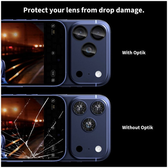 Kameravédő Camring Fit+ iPhone 14 Pro / Max / 15 Pro / Max / 16 Pro / Max / 17 Pro / Max, átlátszó, Tech-Protect