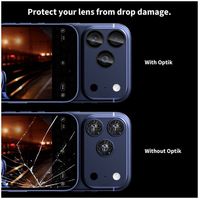 Kameravédő Camring Fit+ iPhone 14 Pro / Max / 15 Pro / Max / 16 Pro / Max / 17 Pro / Max, átlátszó, Tech-Protect