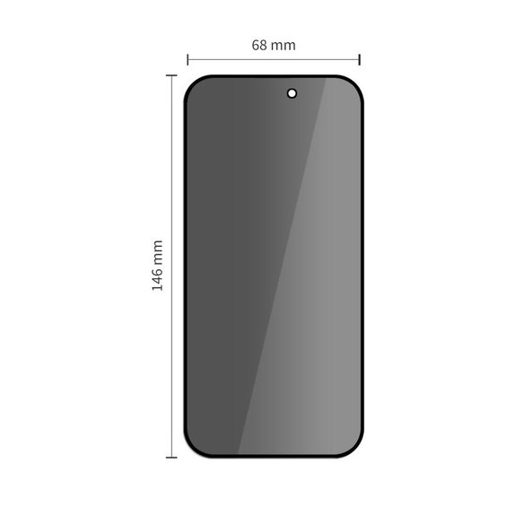 Privacy edzett üveg Glass Spy+ 2-PACK iPhone 16 Pro / 17 / 17 Pro, privacy, Tech-Protect
