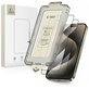 Edzett üveg Quick Set+ 2-PACK iPhone 15 Pro, fekete, Tech-Protect