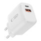 Hálózati töltő NCA20 2-PORT PD 20W / QC3.0 + USB-C Cable, fehér, Tech-Protect