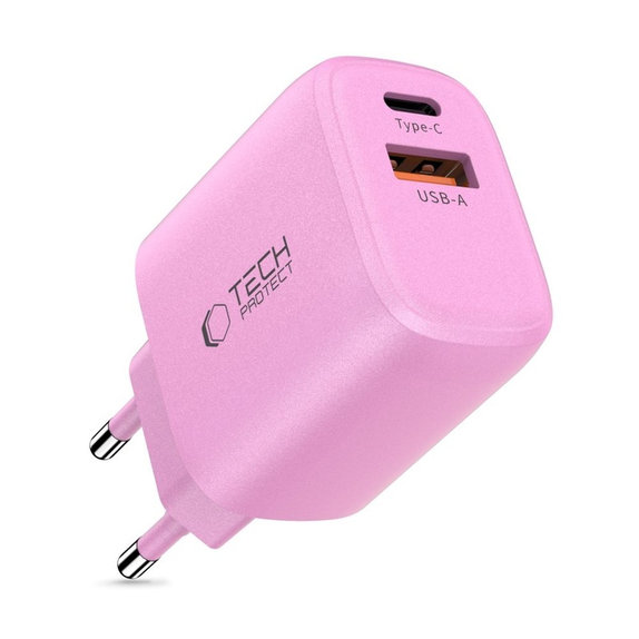 Hálózati töltő NCA20 2-PORT PD 20W / QC3.0, Baby Pink, Tech-Protect