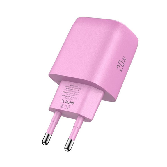 Hálózati töltő NCA20 2-PORT PD 20W / QC3.0, Baby Pink, Tech-Protect