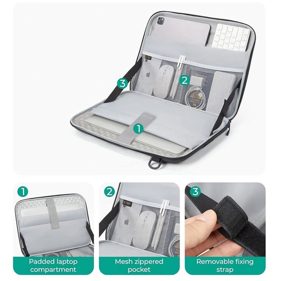 Laptoptok Ranger-X Tactical 13-14, fekete, Tech-Protect