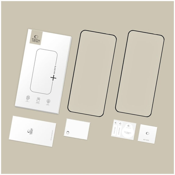 Edzett üveg Glass Fit+ 2-PACK Motorola Edge 50 Neo / 60 Neo, fekete, Tech-Protect